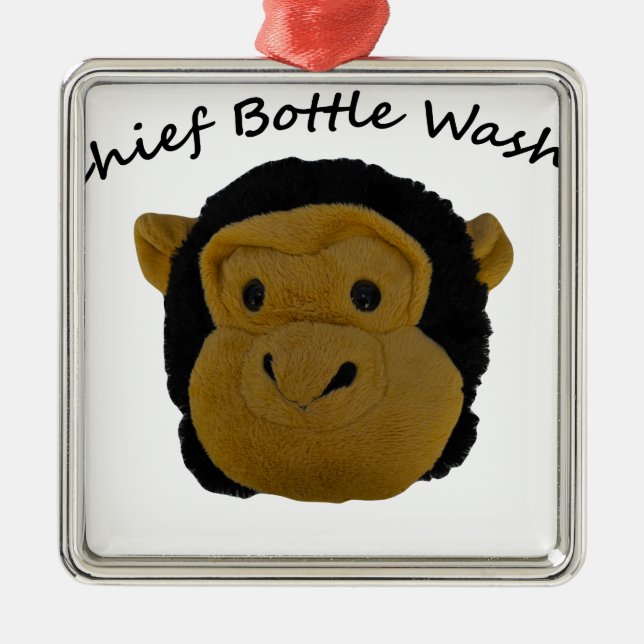 Adorno Metálico Lavadora de botellas jefe (Frente)