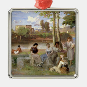 Adorno Metálico Lavándose en el Tíber, 1864