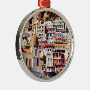 Adorno Metálico ldp POSITANO - pueblo - iglesia Santa Maria Assunt