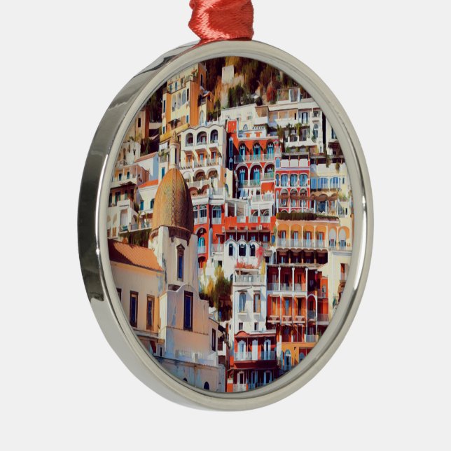 Adorno Metálico ldp POSITANO - pueblo - iglesia Santa Maria Assunt (Derecha)