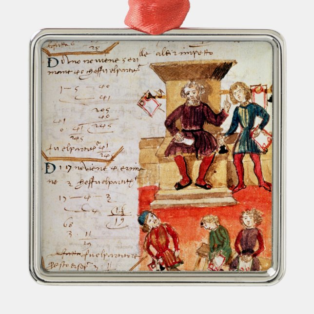 Adorno Metálico Lección de las matemáticas, de un tratado (Frente)