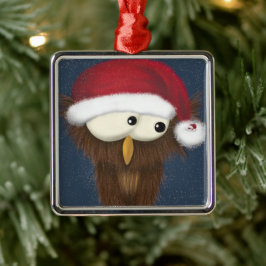 Adorno Metálico Lechuza dulce y festiva