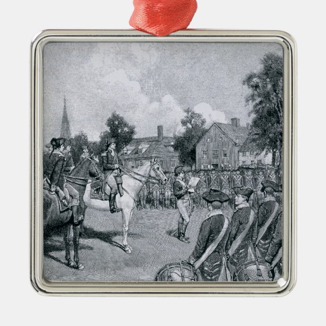 Adorno Metálico Lectura de la declaración antes de Washington (Frente)