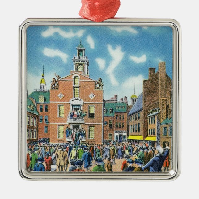 Adorno Metálico Lectura de la Declaración de Independencia (Frente)