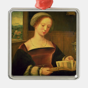 Adorno Metálico Lectura de Maria Magdalena (aceite en el panel)