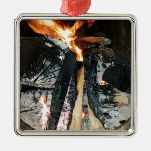 Adorno Metálico Leña