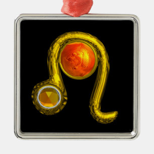 Adorno Metálico LEO ZODIAC BIRTHDAY JEWEL AMARILLO TOPAZ Gold