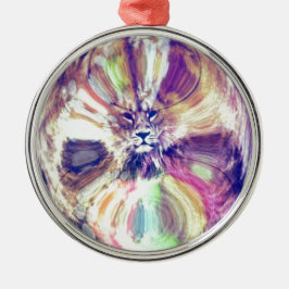 Adorno Metálico León alrededor del arte digital