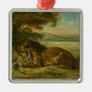 Adorno Metálico León y cocodrilo, 1863