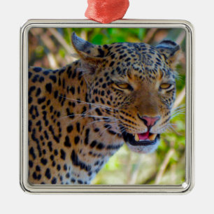 Adorno Metálico Leopardo manchado