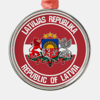 Adorno Metálico Letonia redonda Emblema