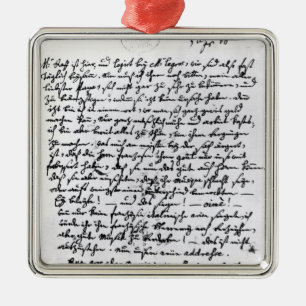 Adorno Metálico Letra de Mozart a su padre, el 5 de abril