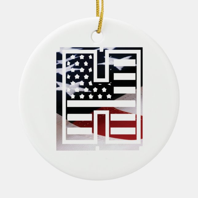 Adorno Metálico Letra H monograma inicial USA (Frente)