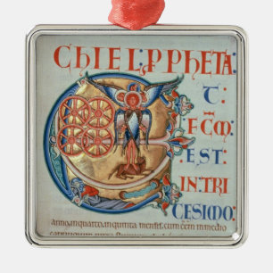 Adorno Metálico Letra inicial "E" y factum est