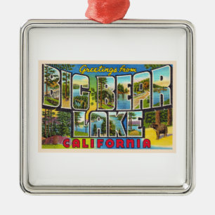 Adorno Metálico Letra minúscula postal grande Big Bear Lake Calif