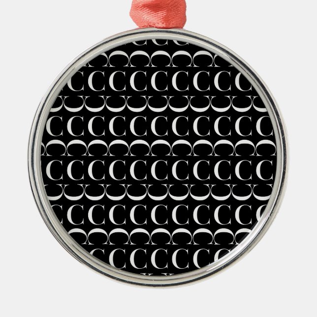 Adorno Metálico Letra monográfica inicial C (Frente)