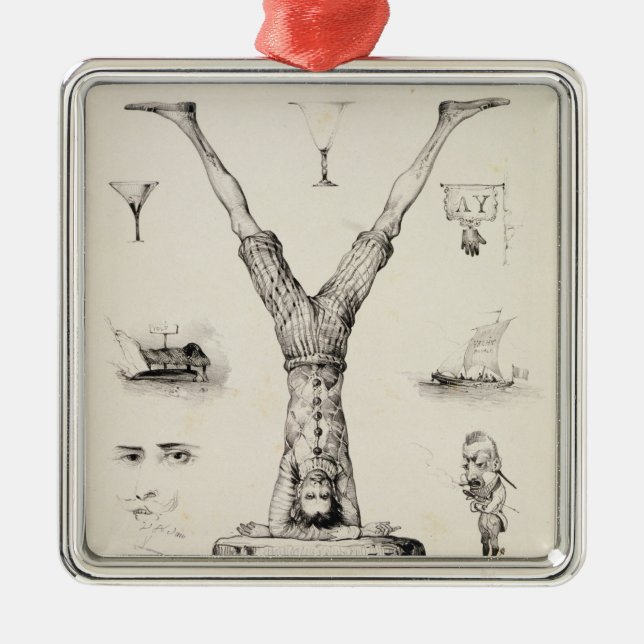 Adorno Metálico Letra Y de una cartilla del alfabeto (Frente)