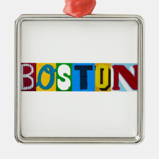 Adorno Metálico Letras coloridas de Boston