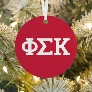 Adorno Metálico Letras de Phi Sigma Kappa