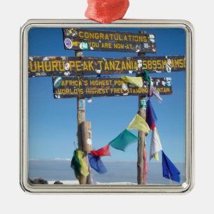 Adorno Metálico Letrero en la cima del Kilimanjaro Kenia