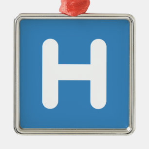 Adorno Metálico Letter H Emoji Twitter