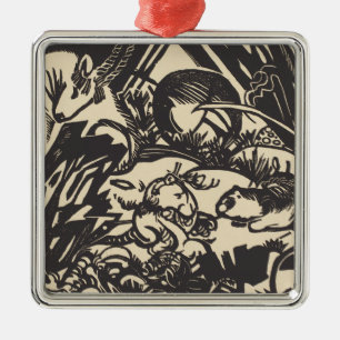 Adorno Metálico Leyenda animal Tierlegende de Franz Marc el