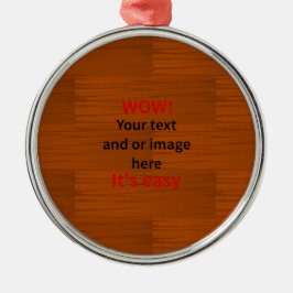 Adorno Metálico Leyenda base de madera Añadir su propio texto