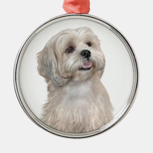 Adorno Metálico Lhasa Apso (C) - Oro ligero (Frente)