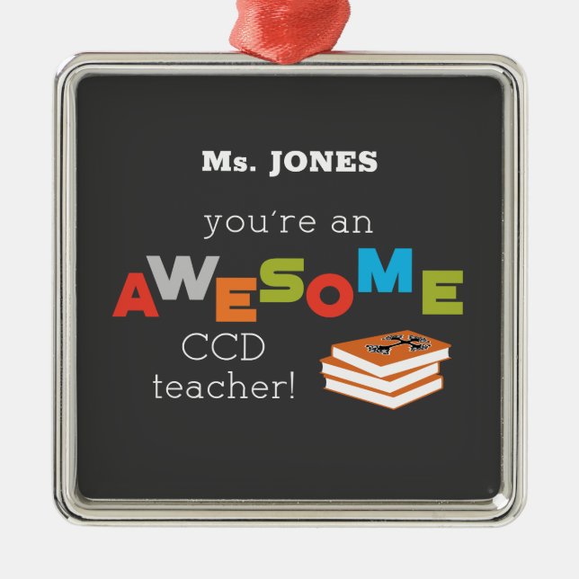 Adorno Metálico Libro del Día de Apreciación del Profesor CCD, imp (Frente)