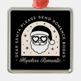 Adorno Metálico libros de romance de navidades negro estético oscu