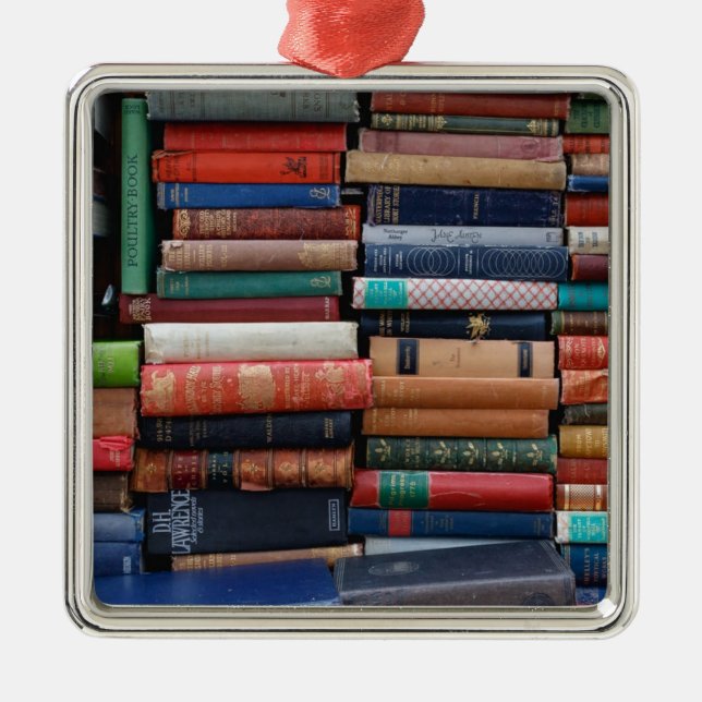 Adorno Metálico Libros leer libros antiguos de amor (Frente)