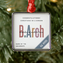 Adorno Metálico Licenciado en Arquitectura por el personalizado BA