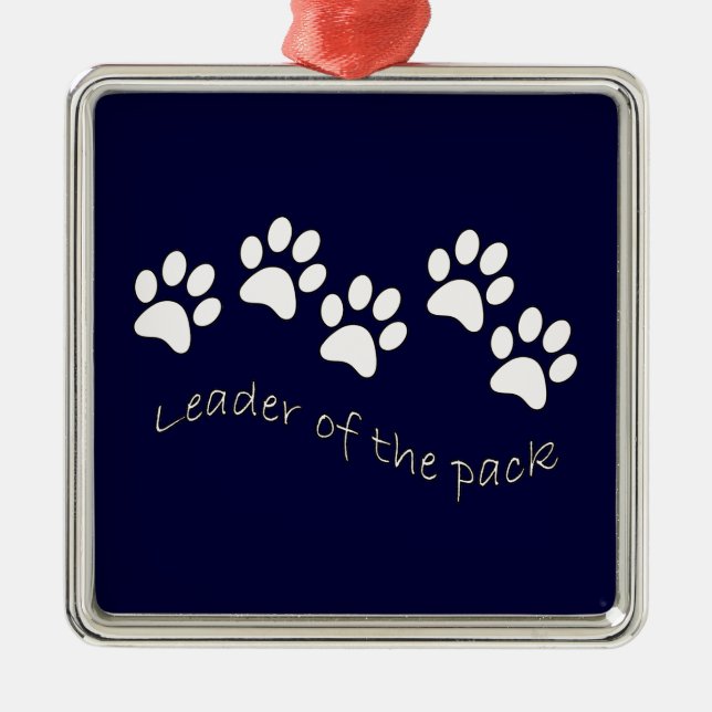 Adorno Metálico Líder del amante del perro del paquete (Frente)