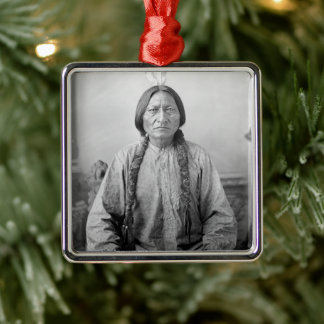 Adorno Metálico Líder lakota sacudiendo a indígenas norteamericano