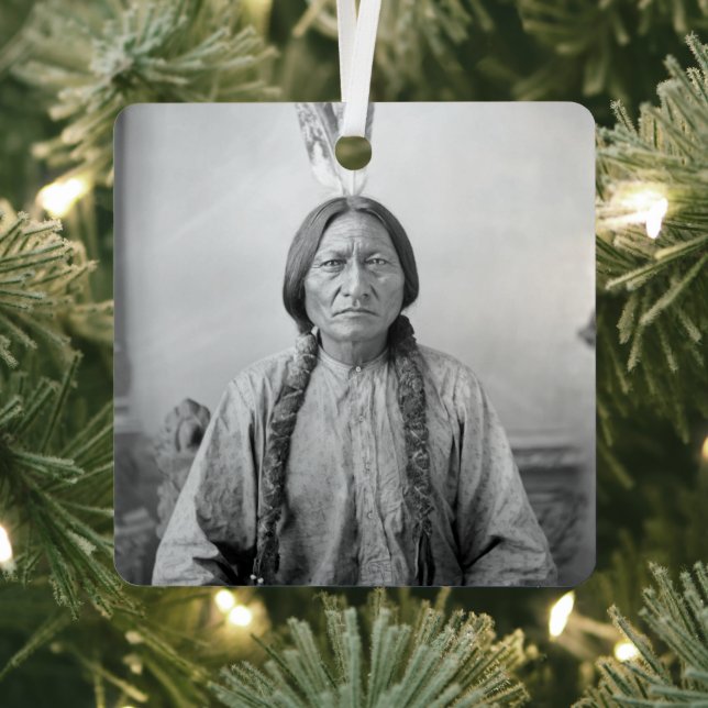 Adorno Metálico Líder lakota sacudiendo a indígenas norteamericano (in situ)