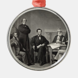 Adorno Metálico Lincoln leyendo la proclamación de la emancipación