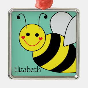 Adorno Metálico Lindo manosee la abeja personalizada