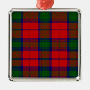 Adorno Metálico Lindsay tartan green platillo rojo