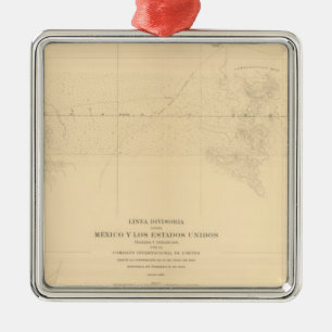 Adorno Metálico Linea Divisoria Entre México 3