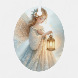 Adorno Metálico Linterna de Ángel Invernal Celestial de Consuelo