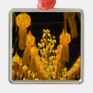 Adorno Metálico Linternas para el festival Loi Krathong.