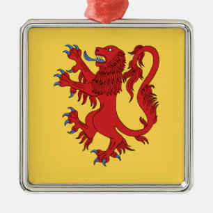 Adorno Metálico Lion Rampant Gules