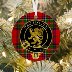 Adorno Metálico Lion Tartán, Escudo de Clan de Escocia