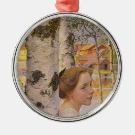 Adorno Metálico Lisbeth en el Birch Grove (bella joven Chica)