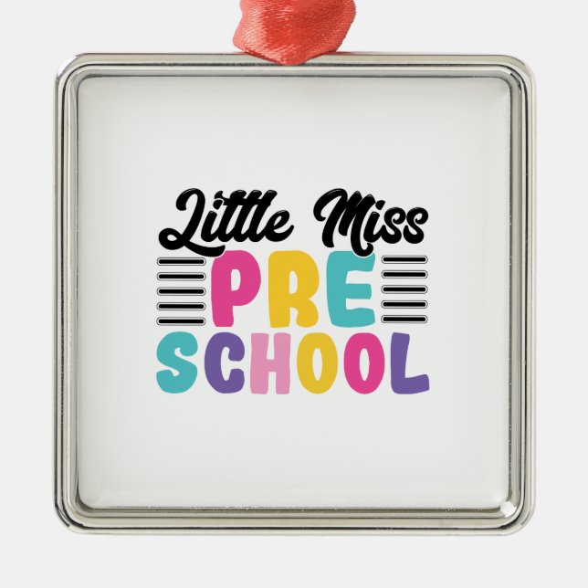 Adorno Metálico Little Miss Pre School (Frente)