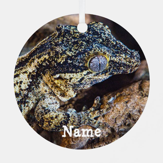 Adorno Metálico Lizard Mascota Gecko personalizada (Reverso )