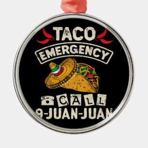 Adorno Metálico Llamada de emergencia Taco 9 Novedad Juan Taco