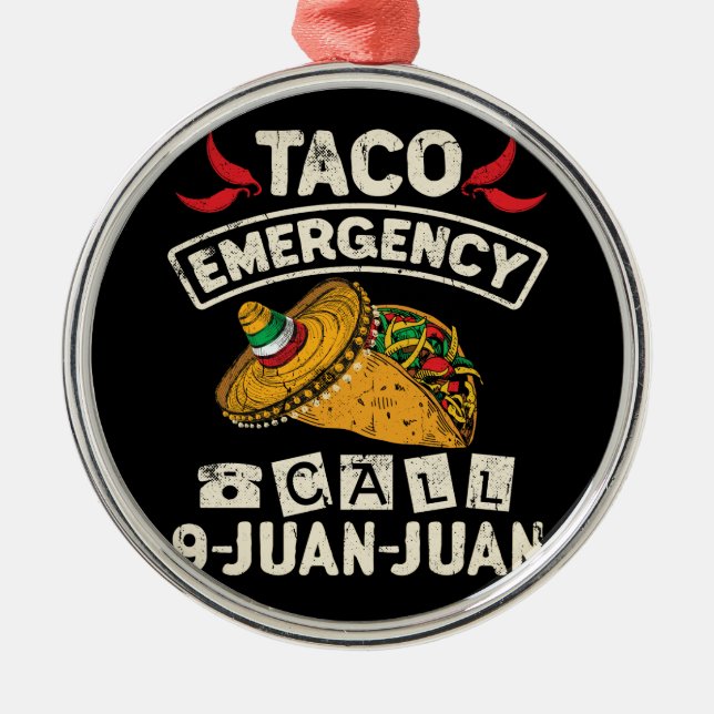 Adorno Metálico Llamada de emergencia Taco 9 Novedad Juan Taco (Frente)