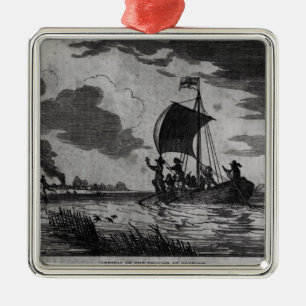 Adorno Metálico Llegada de los ingleses a Roanoke