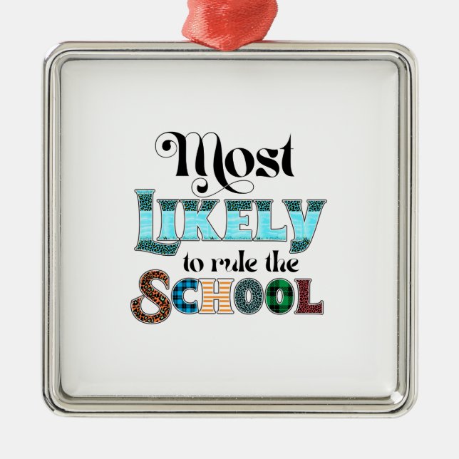 Adorno Metálico Lo Más Probable Es Que Gobierne La Escuela (Frente)